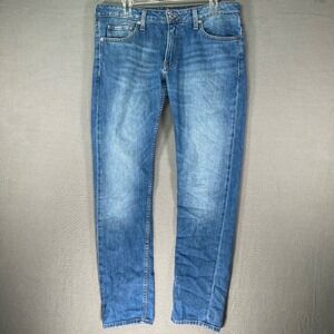 BONOBOS Mens Jeans Size 33x32 Straight Leg Blue Denim Pants Made in Pakistan